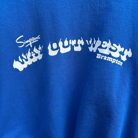 Vintage Simpsons Brampton Wild West Sweatshirt, size XL - Picture 3 of 7